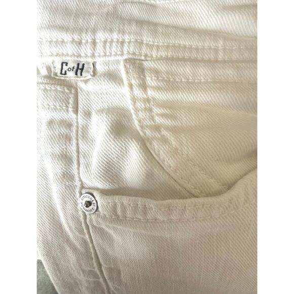 C of H Women’s Dani Cropped Straight Leg jeans White Denim Size 27 Cuffed - Picture 12 of 12